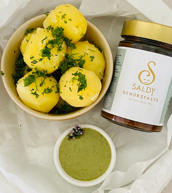 Petersilienkartoffeln mit der Gewürzpaste Saldy